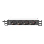 10” Socket Strip with Aluminum Profile, 4-way safety sockets , DN-95418