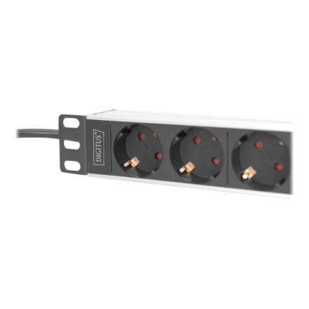 Digitus , 10” Socket Strip with Aluminum Profile, 4-way safety sockets , DN-95418