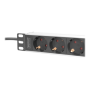 10” Socket Strip with Aluminum Profile, 4-way safety sockets , DN-95418