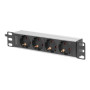 Digitus , 10” Socket Strip with Aluminum Profile, 4-way safety sockets , DN-95418
