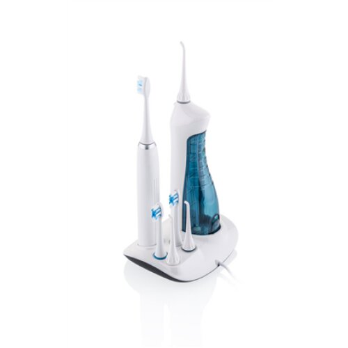 ETA , Oral care centre (sonic toothbrush+oral irrigator) , ETA 2707 90000 , Rechargeable , For adults , Number of brush heads included 3 , Number of teeth brushing modes 3 , Sonic technology , White