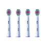 Oral-B , Replaceable toothbrush heads , EB18-4 3D White Pro , Heads , For adults , Number of brush heads included 4 , White