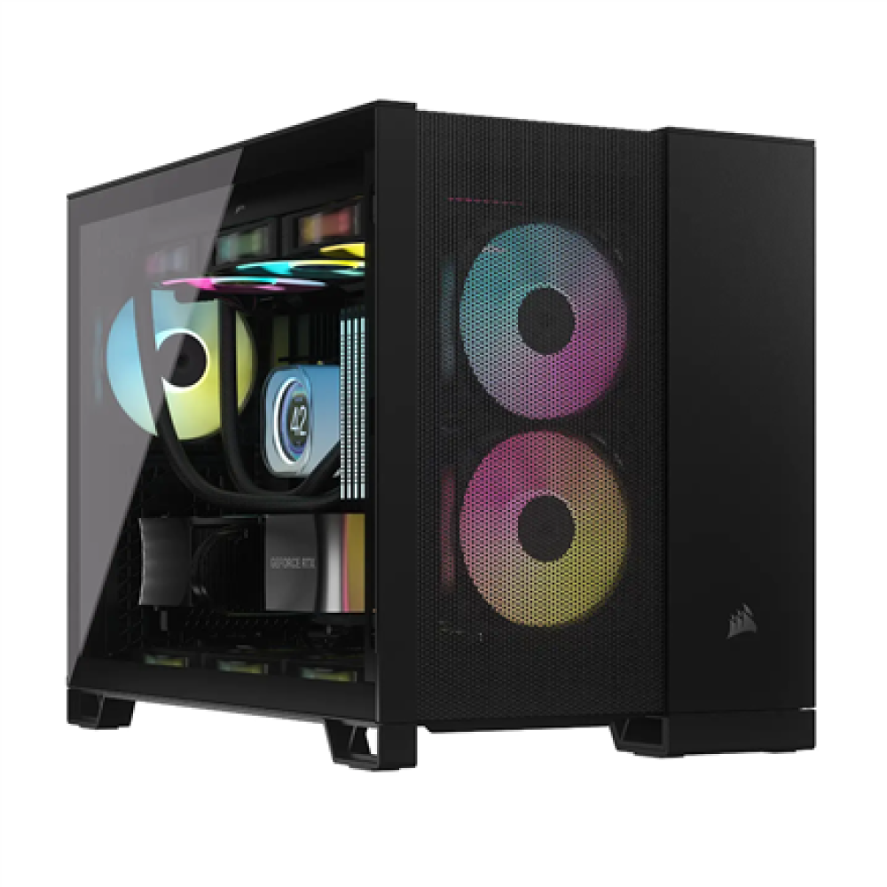 Corsair Dual Chamber PC Case , 2500D AIRFLOW , Black , Mid Tower , Power supply included No , Micro-ATX