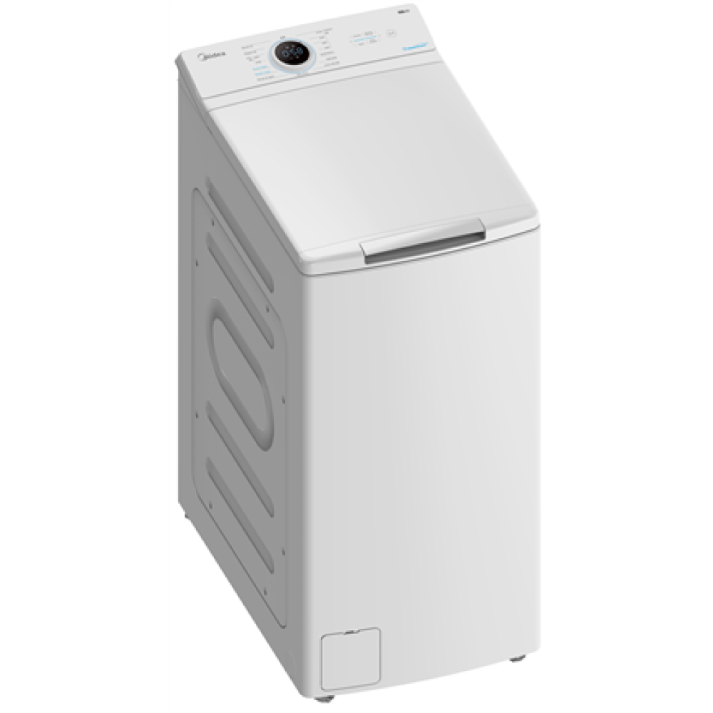 Midea , Washing Machine , MF100T70BA10/W-HR , Energy efficiency class A , Top loading , Washing capacity 7 kg , 1200 RPM , Depth 61 cm , Width 40 cm , Display , LED , Steam function , White