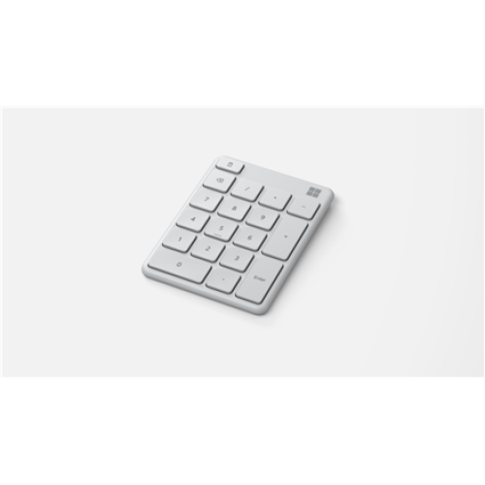 Microsoft Numeric Keypad MS NUMBER PAD Numeric Keypad, Wireless, Batteries included, N/A, Wireless connection, 81 g, Glacier, Bluetooth