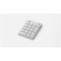 Microsoft Numeric Keypad MS NUMBER PAD Numeric Keypad, Wireless, Batteries included, N/A, Wireless connection, 81 g, Glacier, Bluetooth