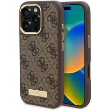 GUESS , GUHMP16LU4GPRW , Case , iPhone 16 Pro , Apple , Thermoplastic/Polyurethane , Brown