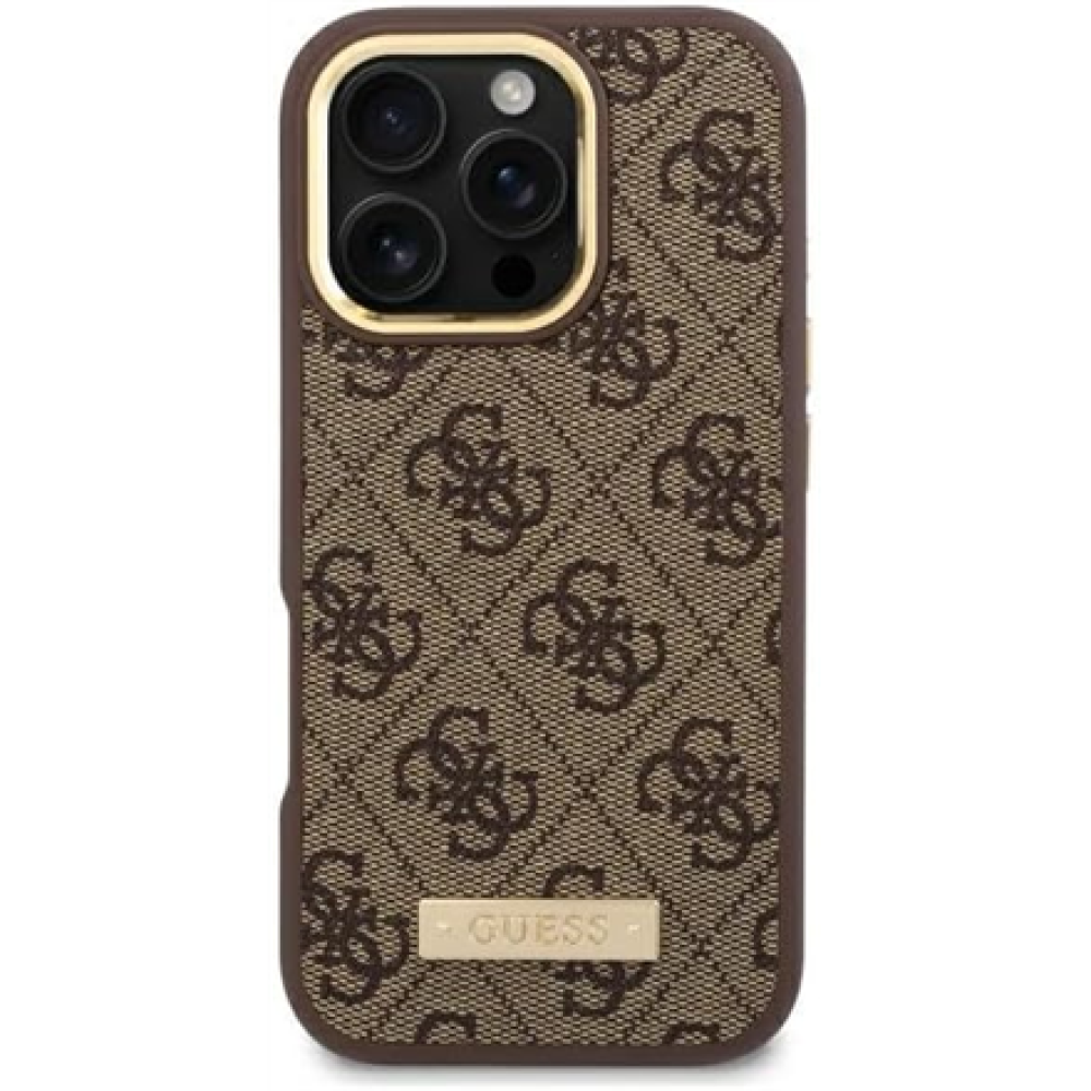 GUESS , GUHMP16LU4GPRW , Case , iPhone 16 Pro , Apple , Thermoplastic/Polyurethane , Brown