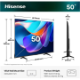 Hisense TV , 50A6S , 50 , Smart TV , VIDAA Smart OS , UHD , Black