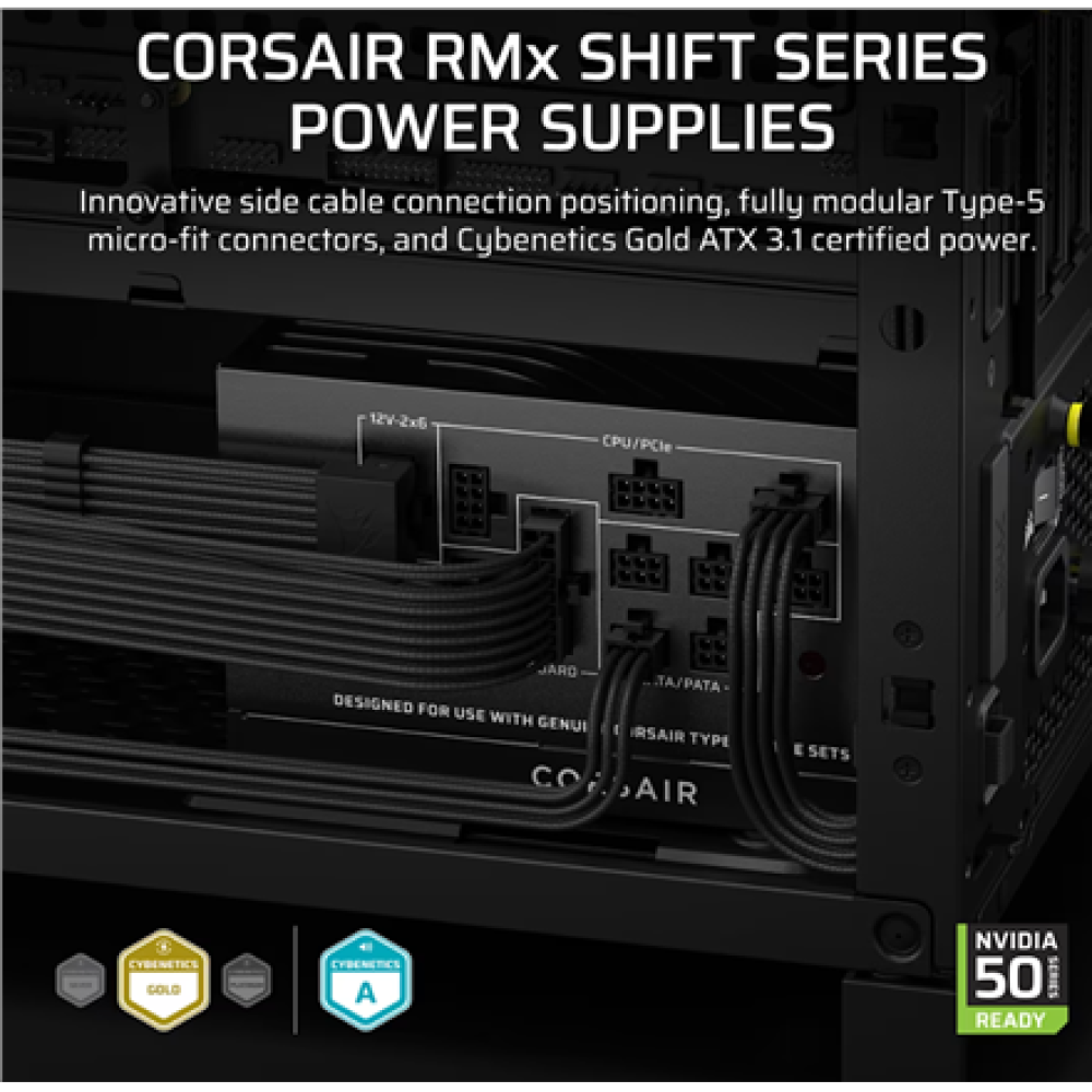Corsair Fully Modular ATX Power Supply (EU) , RM1000x SHIFT , 1000 W , Black
