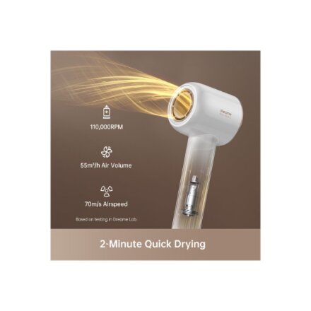 Dreame , Hair dryer , AHD6A-WH Glory , 1600 W , Number of temperature settings 4 , Diffuser nozzle , White
