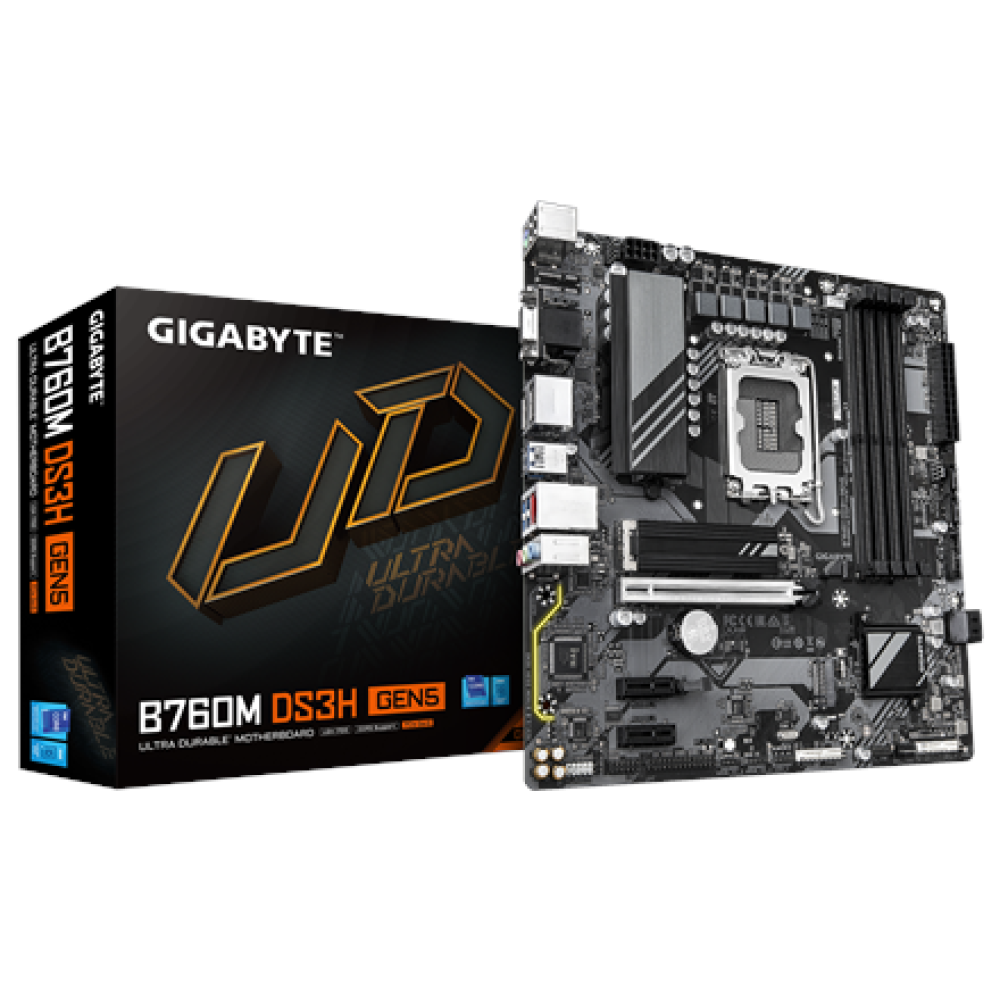 Gigabyte B760M DS3H GEN5 , Processor family Intel , Processor socket LGA1700 , Supported hard disk drive interfaces SATA, M.2 , Number of SATA connectors 4