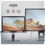 AXAGON Desk Mount , HMC-STND USB-C 5Gbps Stand and Hub 7in1 , Adjustable Height, Tilt , 10-16 , Aluminum