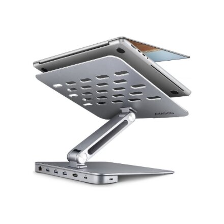 AXAGON Desk Mount , HMC-STND USB-C 5Gbps Stand and Hub 7in1 , Adjustable Height, Tilt , 10-16 , Aluminum