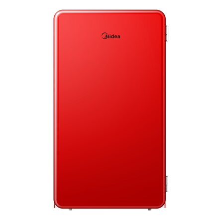 Midea Refrigerator , MDRD142SLE32 , Energy efficiency class E , Free standing , Larder , Height 83.5 cm , Fridge net capacity 93 L , 41 dB , Red