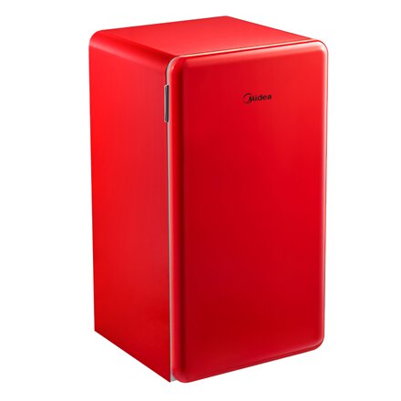 Midea Refrigerator , MDRD142SLE32 , Energy efficiency class E , Free standing , Larder , Height 83.5 cm , Fridge net capacity 93 L , 41 dB , Red