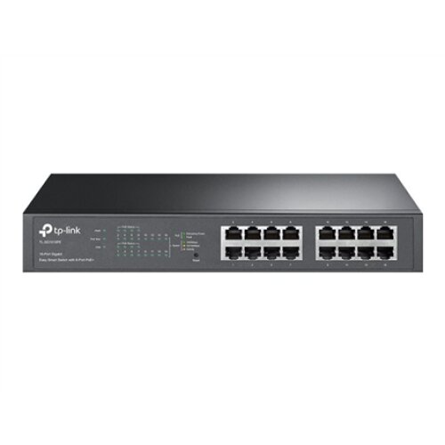 TP-LINK , Switch , TL-SG1016PE , Web Managed , Desktop/Rackmountable , Gigabit Ethernet (copper) ports quantity 16 , PoE+ ports quantity 8