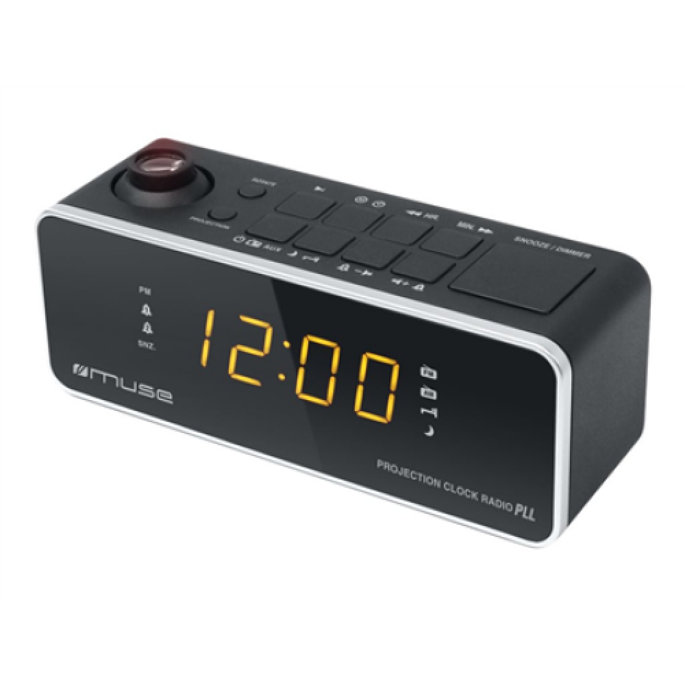 Muse , M-188P , Black , Clock radio