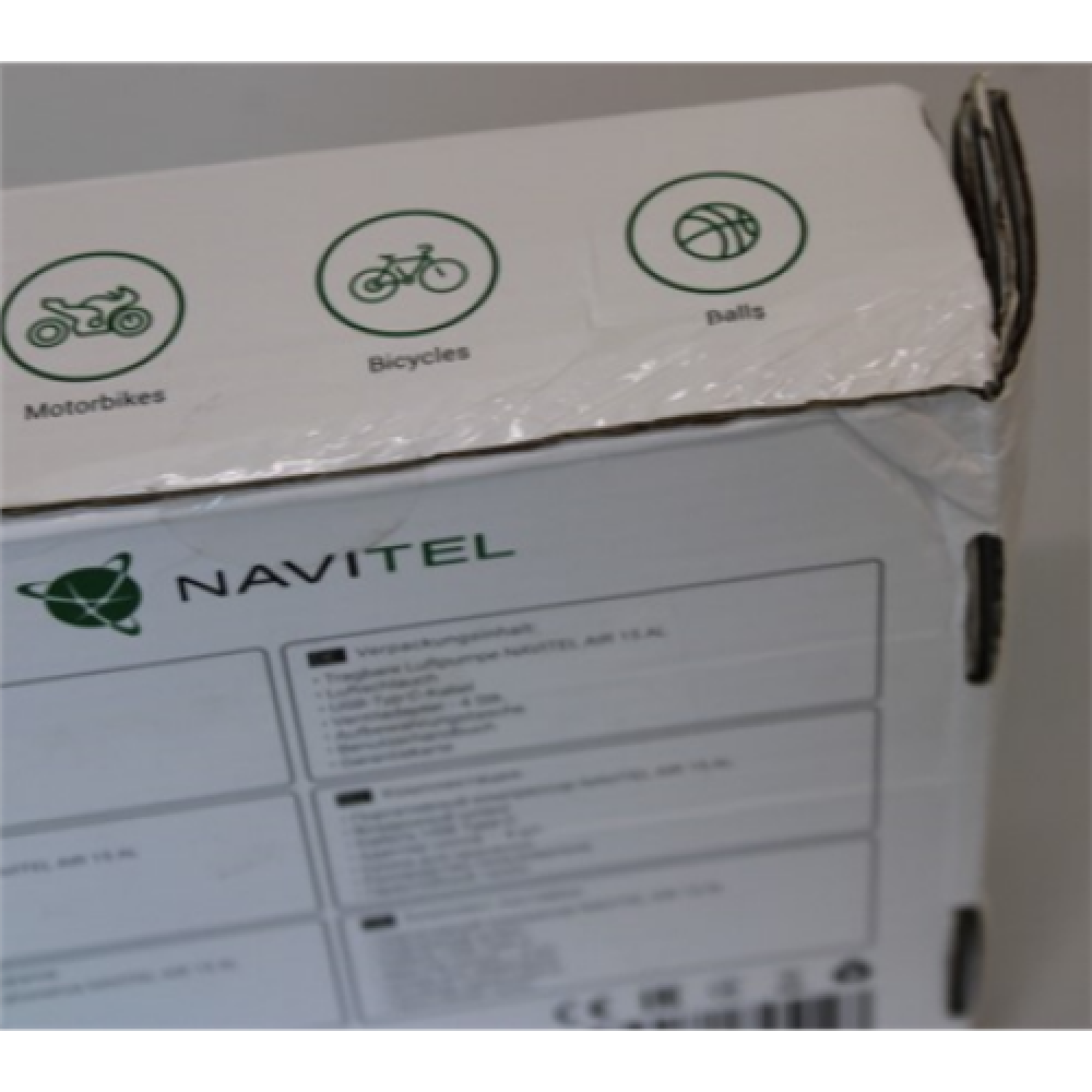 SALE OUT. Navitel Mobile Air Compressor AIR 15 AL Navitel Mobile Air Compressor AIR 15 AL Air Compressor 120PSI / 8.27 bar DAMAGED PACKAGING , 120PSI / 8.27 bar , Mobile Air Compressor AIR 15 AL , DAMAGED PACKAGING , Air Compressor