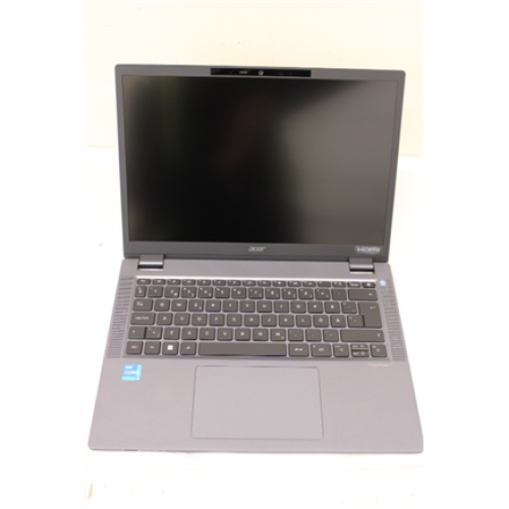 SALE OUT. Acer TravelMate TMP414-52-59T0 Blue 14 IPS WUXGA 1920 x 1200 Intel Core i5 i5-1240P 16 GB SSD 512 GB Intel Iris Xe Graphics No Optical drive Windows 11 Pro Keyboard language Swedish Keyboard backlit Warranty 34 month(s) Battery warranty 10 month