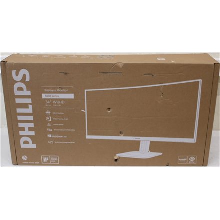 SALE OUT. PHILIPS 34B2U5900C/00 34 DUAL Mode Curved Business monitor 21:9/5120x2160/350cdm2/2ms/DP HDMI USB-C , SALE OUT. , Philips 34B2U5900C/00 , 34 , VA , 21:9 , 120 Hz , 2 ms , 5120 x 2160 pixels , 450 cd/m² , HDMI ports quantity 2 , Warranty 36 month