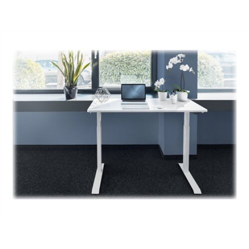 Electric Height Adjustable Desk , 73 - 123 cm , Maximum load weight 50 kg , Metal , White