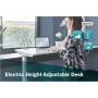 Electric Height Adjustable Desk , 73 - 123 cm , Maximum load weight 50 kg , Metal , White