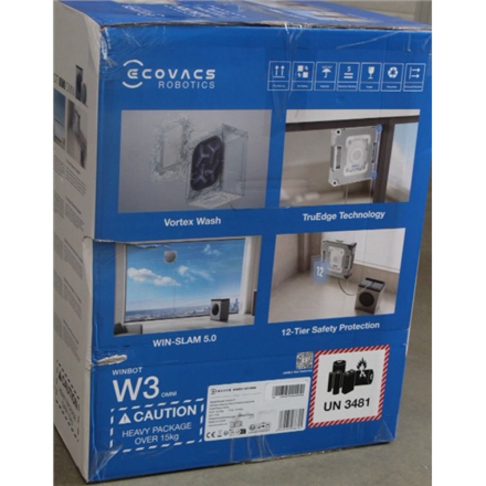 SALE OUT. Ecovacs Window Cleaning Robot , WINBOT W3 OMNI , Corded/Cordless , 8000 Pa , White/Silver , DAMAGED PACKAGING