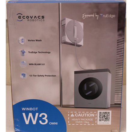 SALE OUT. Ecovacs Window Cleaning Robot , WINBOT W3 OMNI , Corded/Cordless , 8000 Pa , White/Silver , DAMAGED PACKAGING