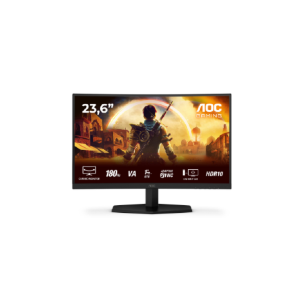 AOC , Gaming monitor , C24G42E , 24 , VA , FHD , 16:9 , 180 Hz , 0.5 ms , 1920 x 1080 pixels , 250 cd/m² , HDMI ports quantity 2 , Black