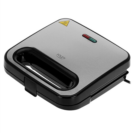 Adler Sandwich Maker , AD 3076 , 1000 W , Number of plates 1 , Black/Silver