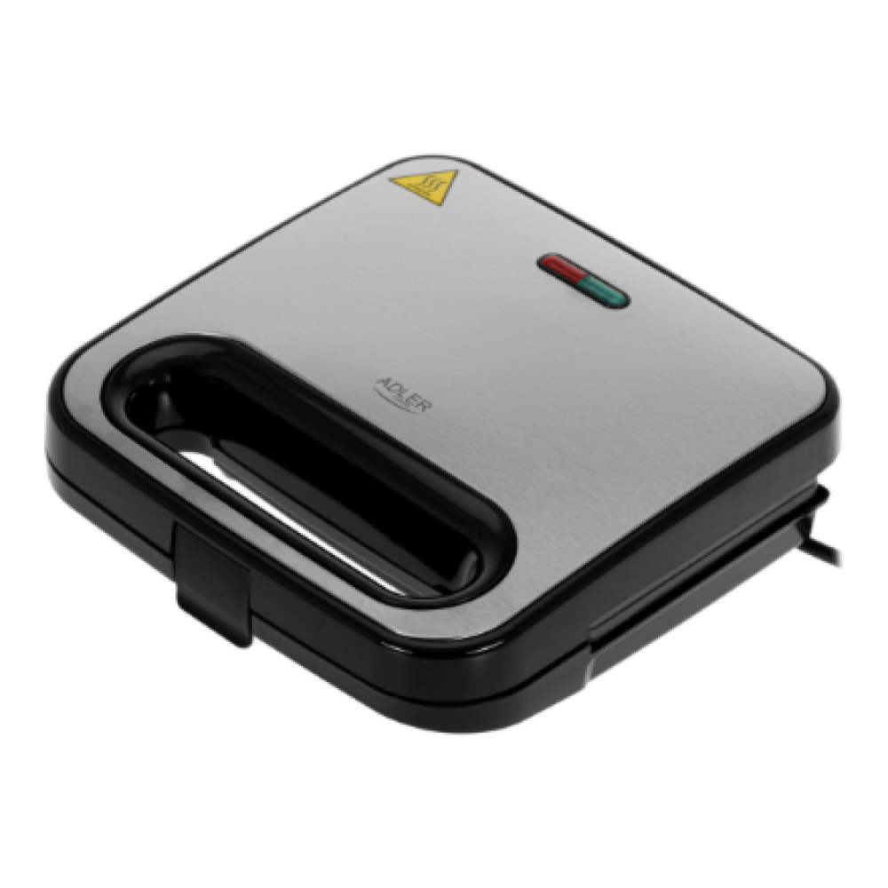 Adler Sandwich Maker , AD 3076 , 1000 W , Number of plates 1 , Black/Silver