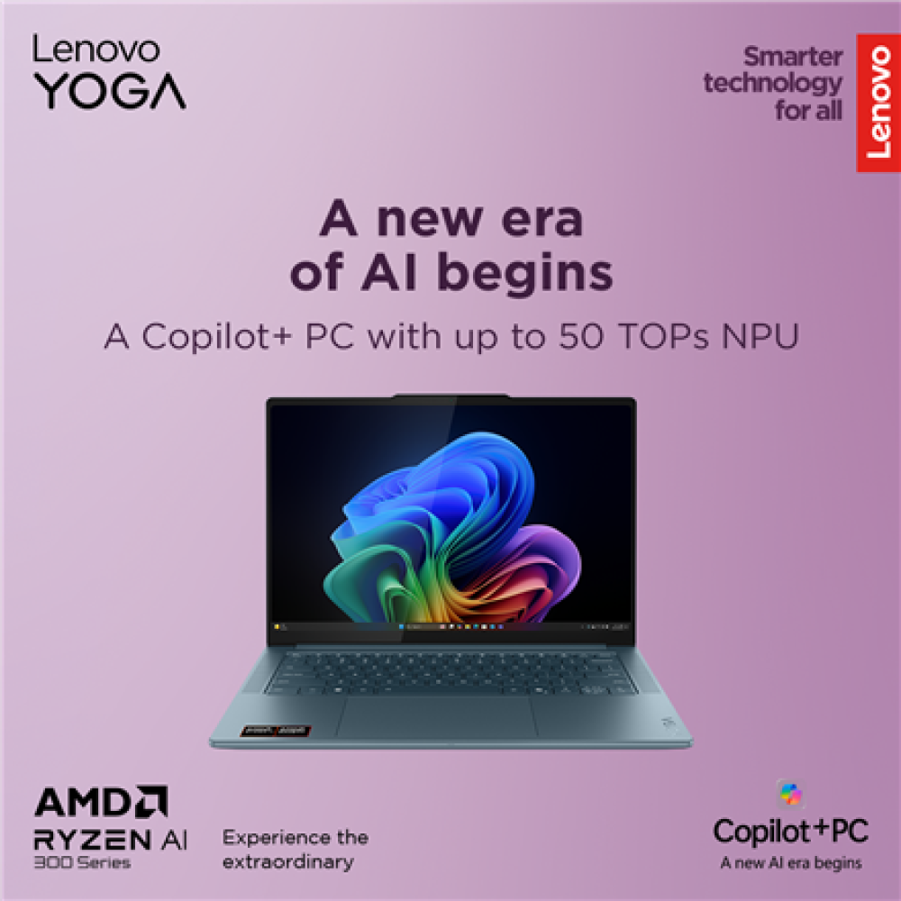 Lenovo Yoga Pro 7 14AKP10 , Tidal Teal , 14.5 , OLED , 3K , 2944 x 1840 pixels , Glossy , AMD Ryzen AI 7 , 350 , 32 GB , Soldered LPDDR5x , Solid-state drive capacity 1000 GB , AMD Radeon 860M Graphics , Windows 11 Home , 802.11be , Bluetooth version 5.4 