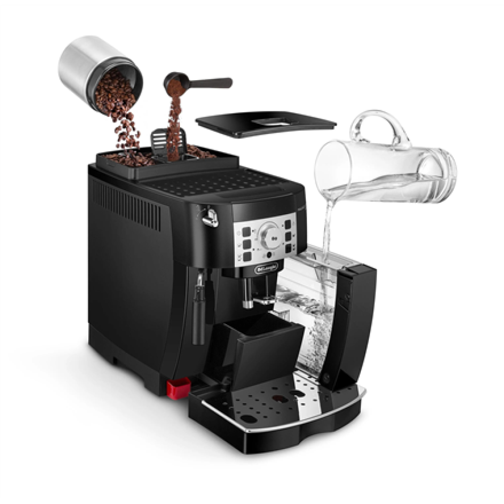 Delonghi , Coffee Maker , ECAM22.115.B Magnifica S , Pump pressure 15 bar , Built-in milk frother , Automatic , 1450 W , Black