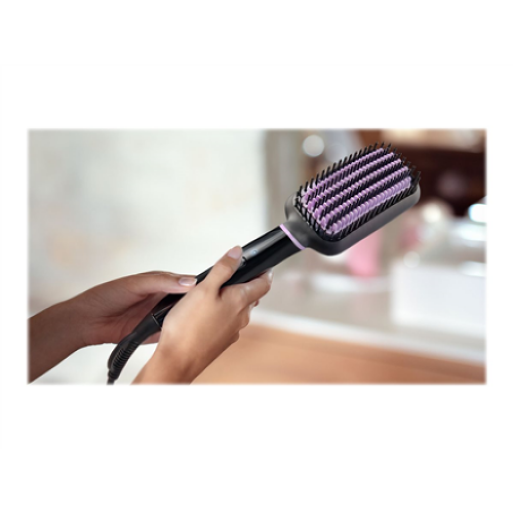 Philips , StyleCare Essential Heated straightening brush , BHH880/00 , Warranty 24 month(s) , Ceramic heating system , Temperature (min) 170 °C , Temperature (max) 200 °C , Number of heating levels 2 , Black