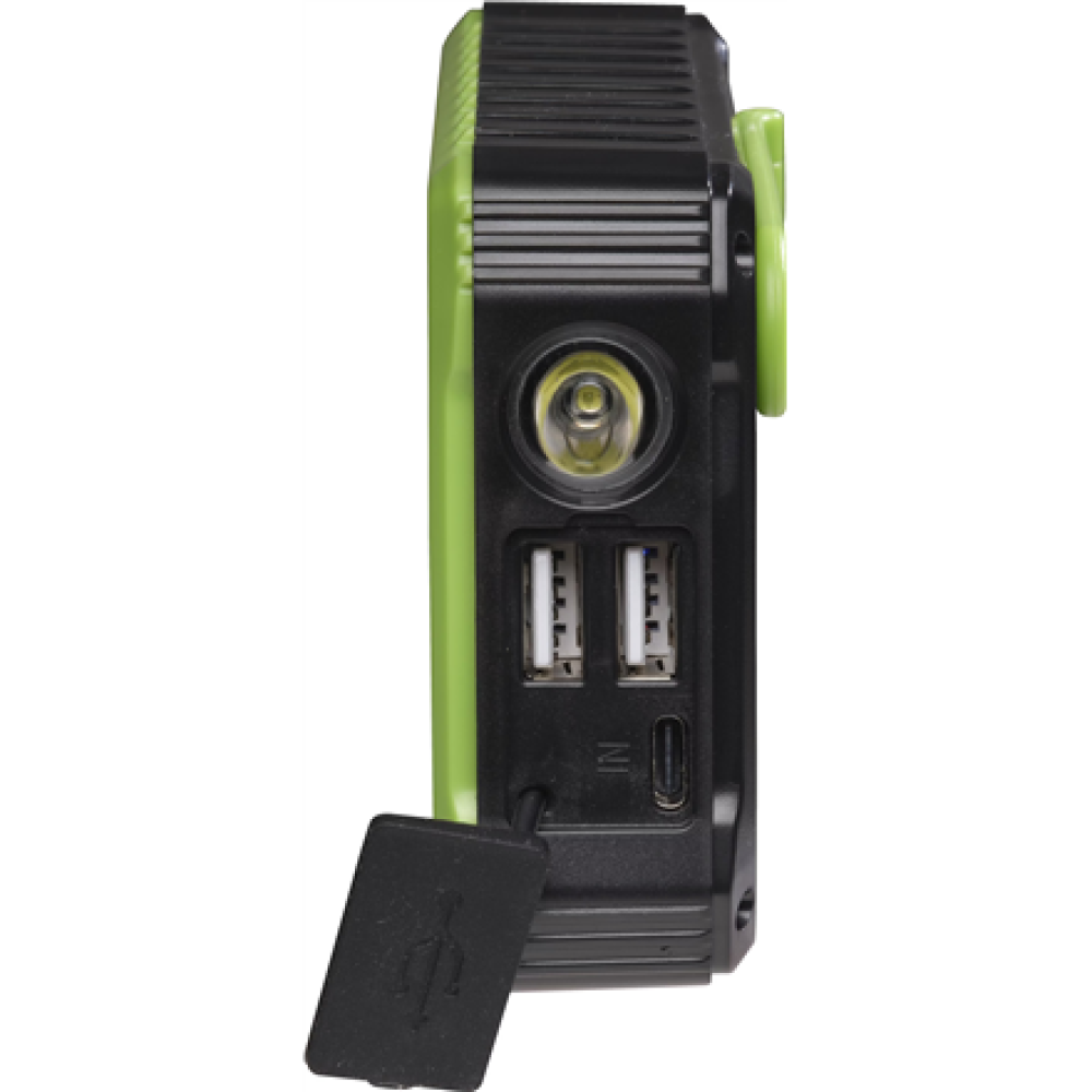 Denver , Solar Powerbank with Hand Crank Dynamo , PSO-10012 , 10000 mAh , Black