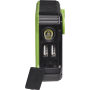 Denver , Solar Powerbank with Hand Crank Dynamo , PSO-10012 , 10000 mAh , Black