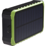 Denver , Solar Powerbank with Hand Crank Dynamo , PSO-10012 , 10000 mAh , Black