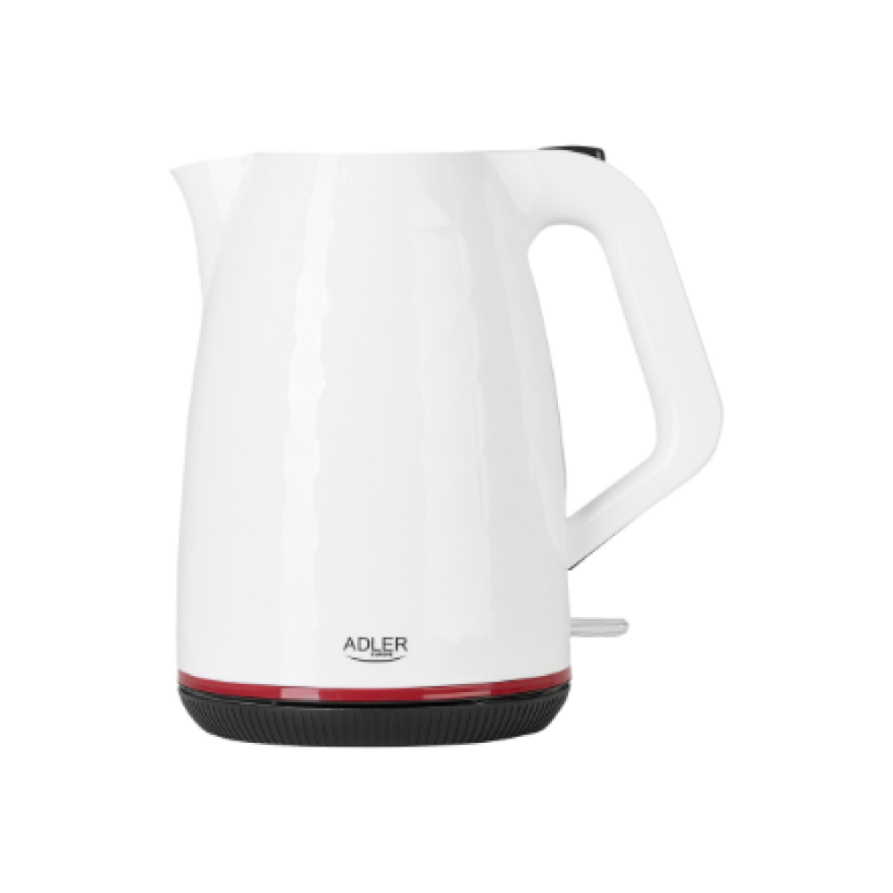 Adler , Kettle , AD 1277 , Standard , 2200 W , 1.7 L , Plastic , 360° rotational base , White