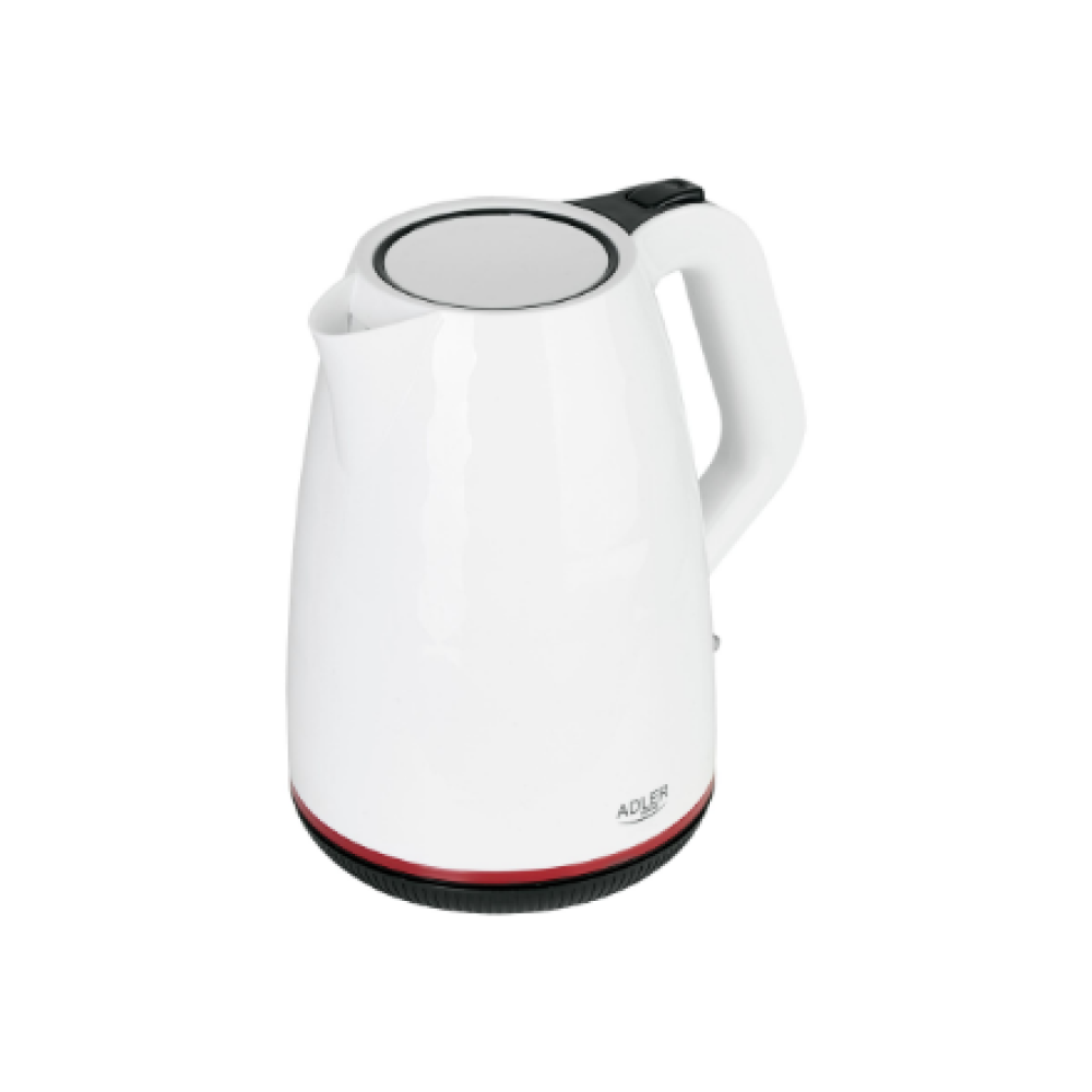 Adler , Kettle , AD 1277 , Standard , 2200 W , 1.7 L , Plastic , 360° rotational base , White