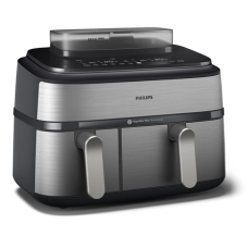 Philips Dual Basket Airfryer , NA555/00 5000 series , Power 2750 W , Capacity 9 L , RapidAir Plus , Silver