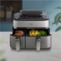 Philips Dual Basket Airfryer , NA555/00 5000 series , Power 2750 W , Capacity 9 L , RapidAir Plus , Silver