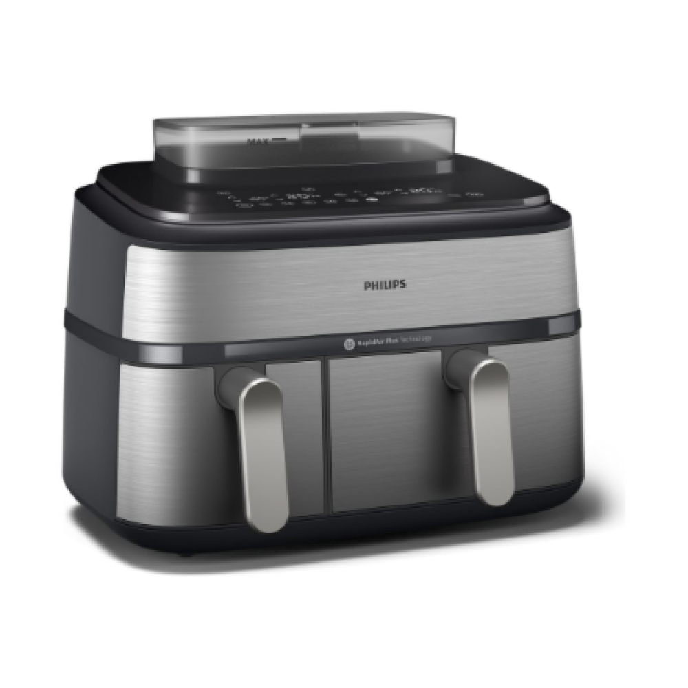 Philips Dual Basket Airfryer , NA555/00 5000 series , Power 2750 W , Capacity 9 L , RapidAir Plus , Silver