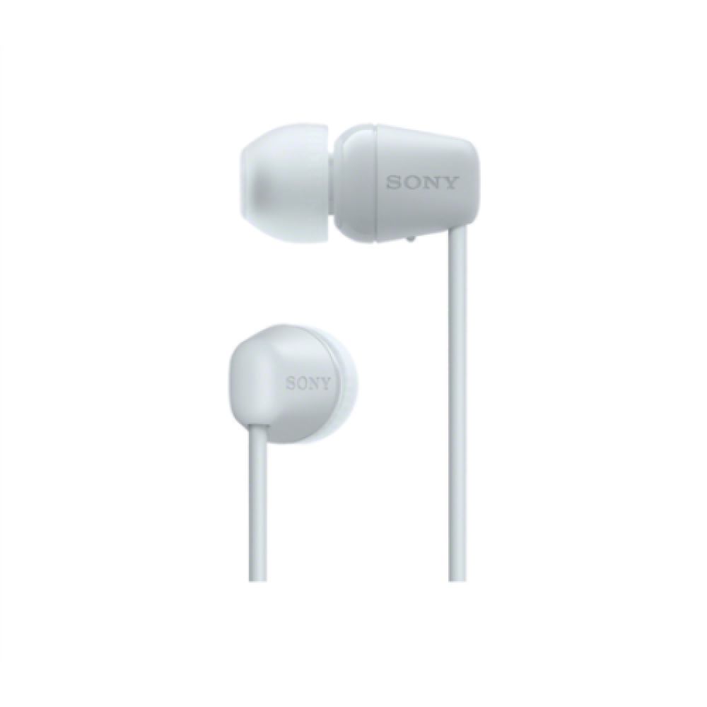 Sony WI-C100 Wireless In-Ear Headphones, White Sony Wireless In-Ear Headphones WI-C100 Wireless In-ear Microphone Noise canceling Wireless White