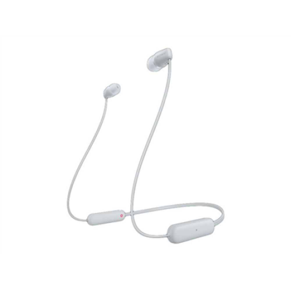 Sony WI-C100 Wireless In-Ear Headphones, White Sony Wireless In-Ear Headphones WI-C100 Wireless In-ear Microphone Noise canceling Wireless White