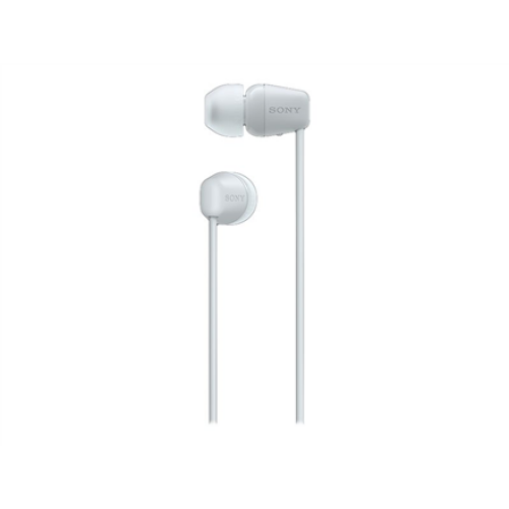 Sony WI-C100 Wireless In-Ear Headphones, White Sony Wireless In-Ear Headphones WI-C100 Wireless In-ear Microphone Noise canceling Wireless White