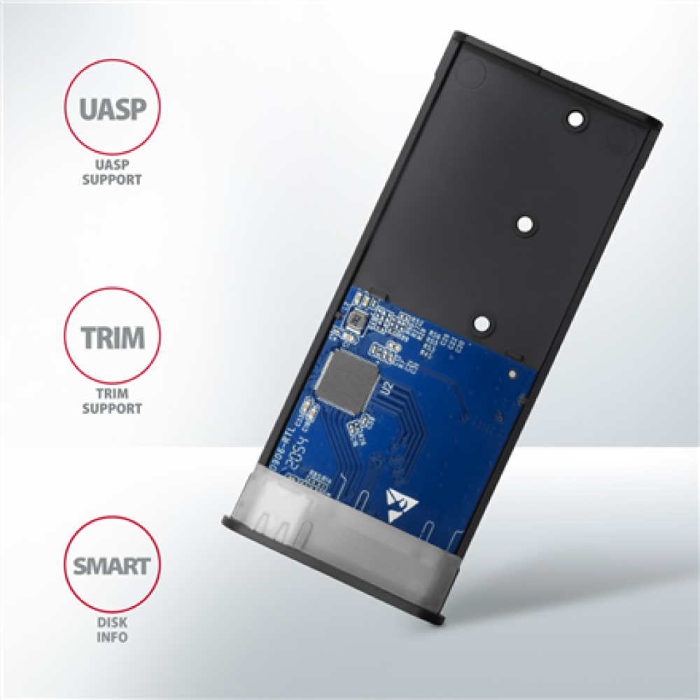 AXAGON External USB-C 3.2 Gen 2 metal box for M.2 NVMe & SATA SSD disks , EEM2-SB2