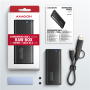 AXAGON External USB-C 3.2 Gen 2 metal box for M.2 NVMe & SATA SSD disks , EEM2-SB2