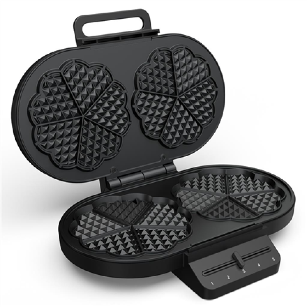 Princess Waffle Maker , 132384 , 1200 W , Number of pastry 10 , Heart shaped , Black
