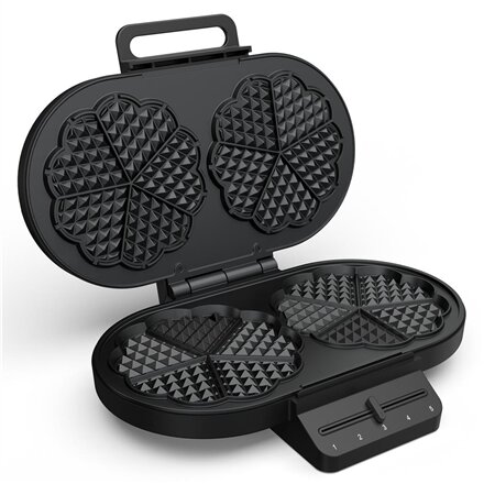 Princess Waffle Maker , 132384 , 1200 W , Number of pastry 10 , Heart shaped , Black
